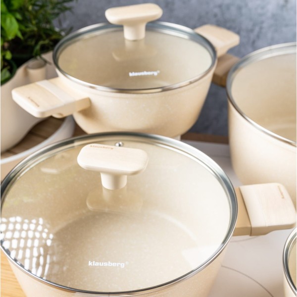 Набір посуду KLAUSBERG KB-7833 з антипригарним покриттям Magnum, 12 предметів