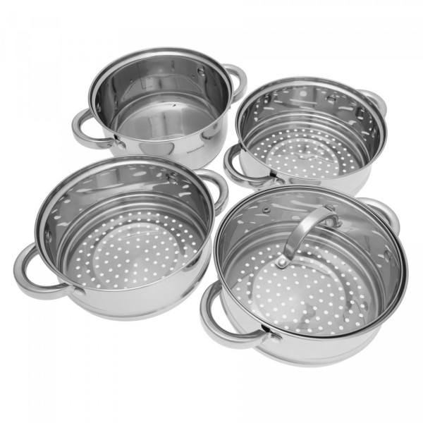 KLAUSBERG KB-7140 КАСТРУЛІ ДЛЯ ПРИГОТУВАННЯ НА ПАРІ 20 СМ 5 ШТУК