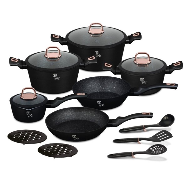 Zestaw garnków Berlinger haus Black Rose Collection BH-8234 (15 elementów)