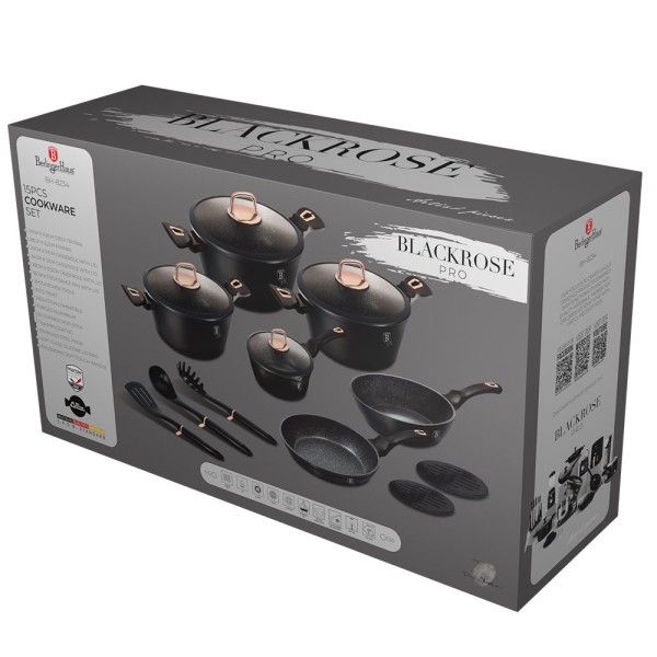 Zestaw garnków Berlinger haus Black Rose Collection BH-8234 (15 elementów)