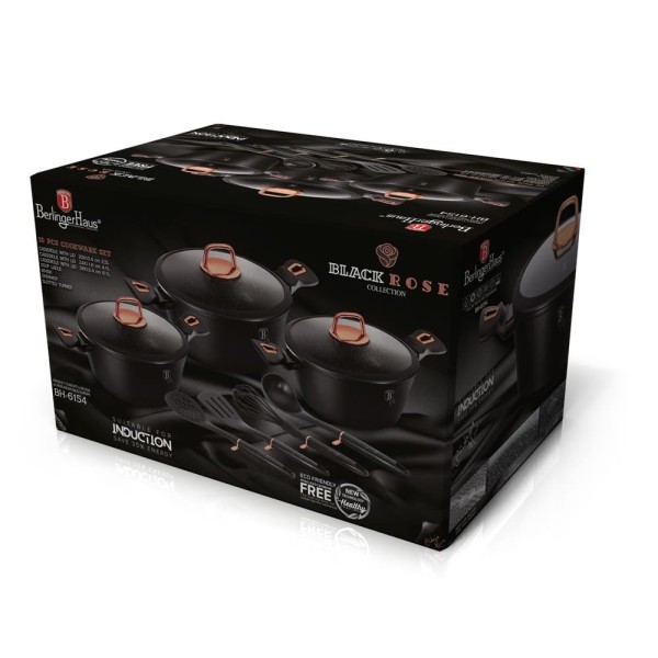 Zestaw garnków Berlinger haus BH-6154 (powłoka granit, 10 elementów)