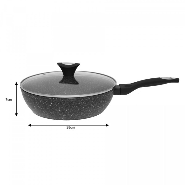 ГРАНІТНІ ГОРЩИКИ ЗОЛОТОГО МАРМО, 12 ШТУК, KLAUSBERG KB-7201