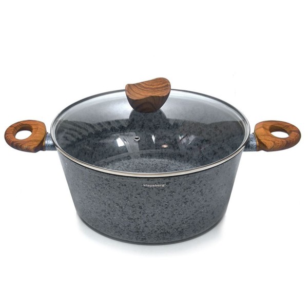 ГРАНІТНІ ГОРЩИКИ WOOD LINE 12 ЕЛЕМЕНТІВ KLAUSBERG KB-7242