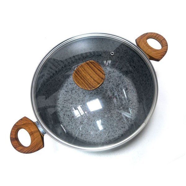 ГРАНІТНІ ГОРЩИКИ WOOD LINE 12 ЕЛЕМЕНТІВ KLAUSBERG KB-7242