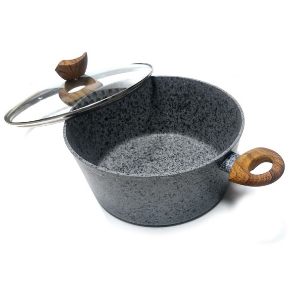 ГРАНІТНІ ГОРЩИКИ WOOD LINE 12 ЕЛЕМЕНТІВ KLAUSBERG KB-7242