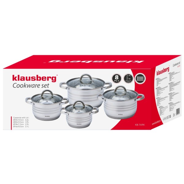 Zestaw garnków Klausberg KB-7694 (8 elementów)