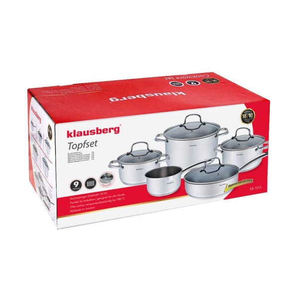 Zestaw garnków Klausberg KB-7215 (9 elementów)