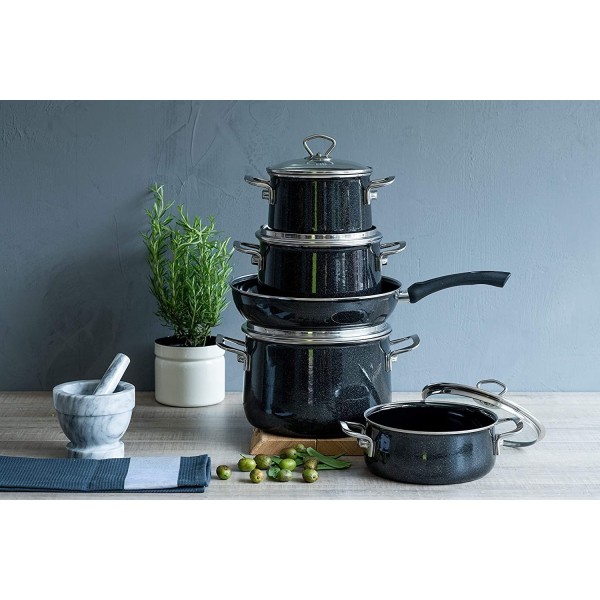 RIESS - Набір посуду RIESS Black Magic з 5 предметів