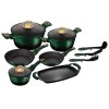 Каструлі BERLINGER HAUS METALLIC EMERALD LINE BH-6066, 12 предметів