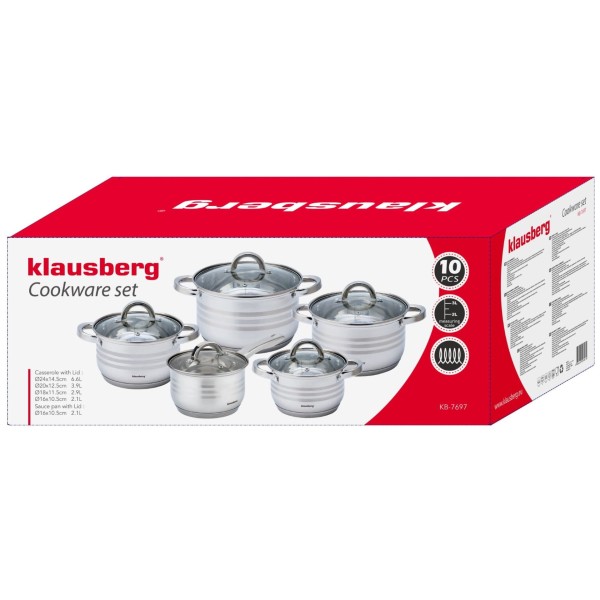 Zestaw garnków Klausberg KB-7697 (10 elementów)