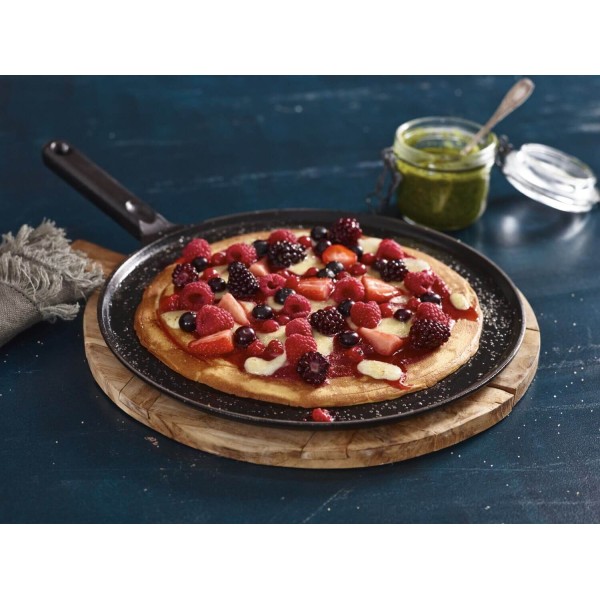 Сковорода для млинців STAUB з металевою ручкою 30 см, чорна