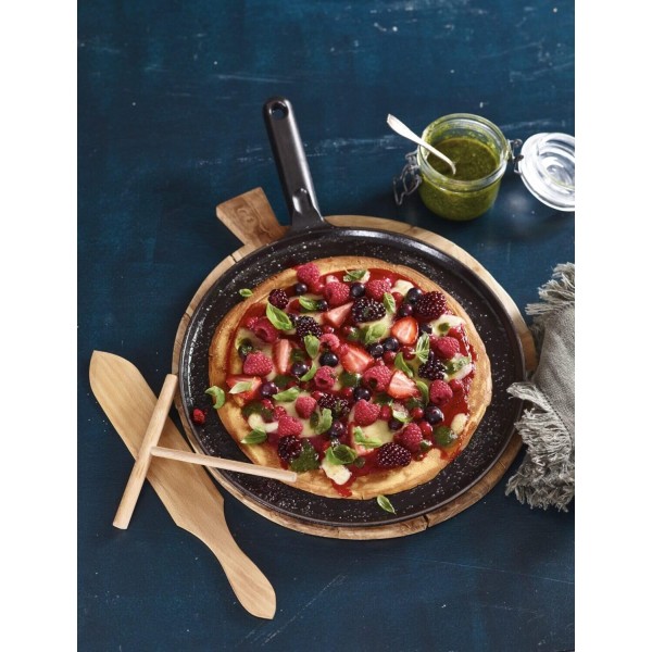 Сковорода для млинців STAUB з металевою ручкою 30 см, чорна