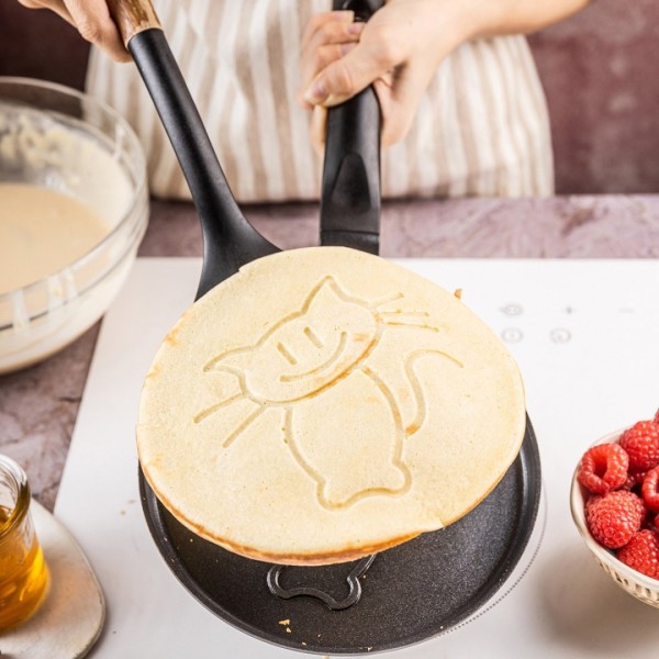 KLAUSBERG KB-7973 ФОРМА ДЛЯ ВИПІЧКИ МЛИНЦІВ З КОТОМ 18 см