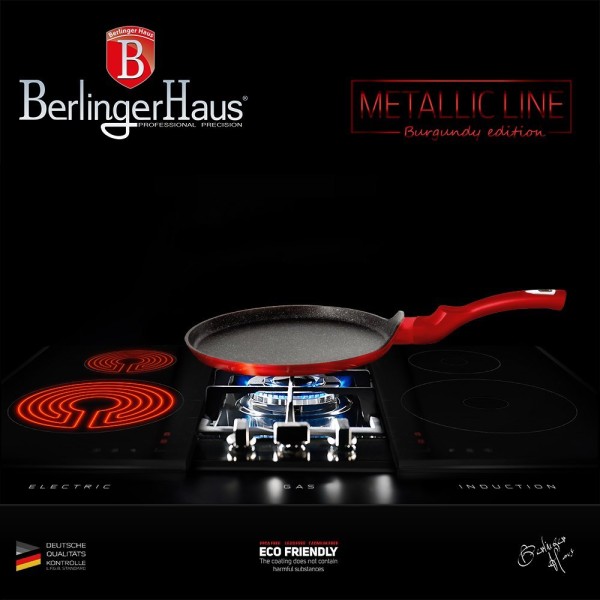 Форма для млинців 25 см BERLINGER HAUS METALLIC LINE BURGUNDY BH-1272-N