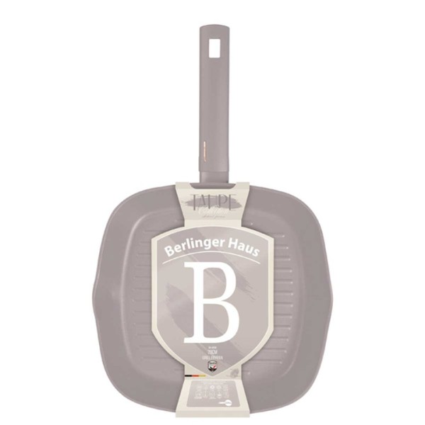 ТИТАНОВА СКОВОРОДА-ГРИЛЬ 28 см BERLINGER HAUS BH-8096 СІРО-КОЛЬОРОВА