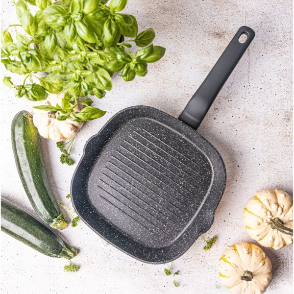 Сковорода-гриль з мармуровим покриттям 24 см Klausberg KB-7661