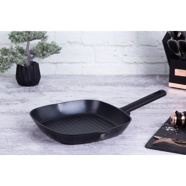 Квадратна сковорода-гриль з титановим покриттям 28 см BERLINGER HAUS MONACO BH-7092