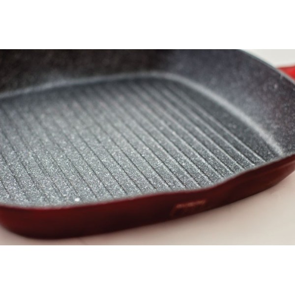 Гранітний гриль-сковорідка 28 см Berlinger Haus Metallic Line бордовий BH-1271-N