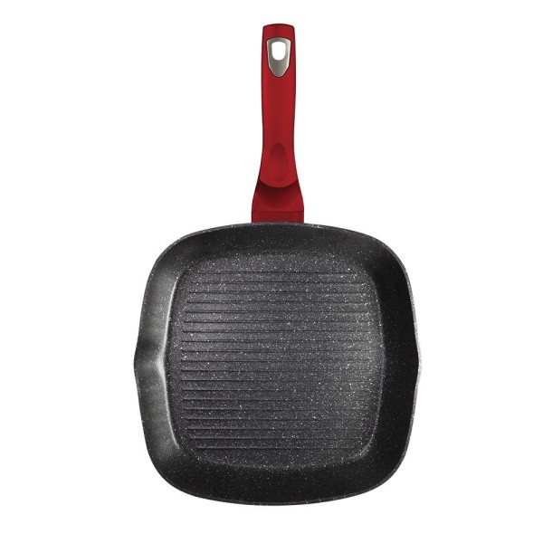 Гранітний гриль-сковорідка 28 см Berlinger Haus Metallic Line бордовий BH-1271-N