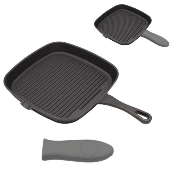 Чавунна сковорода-гриль 24X24 см BRUNBESTE BB-2668