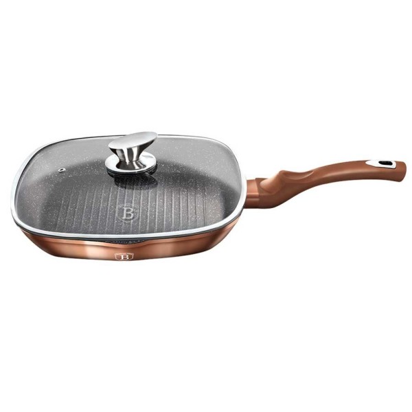 Гранітний гриль-сковорідка 28 см Berlinger Haus Metallic Line рожеве золото BH-1610-N