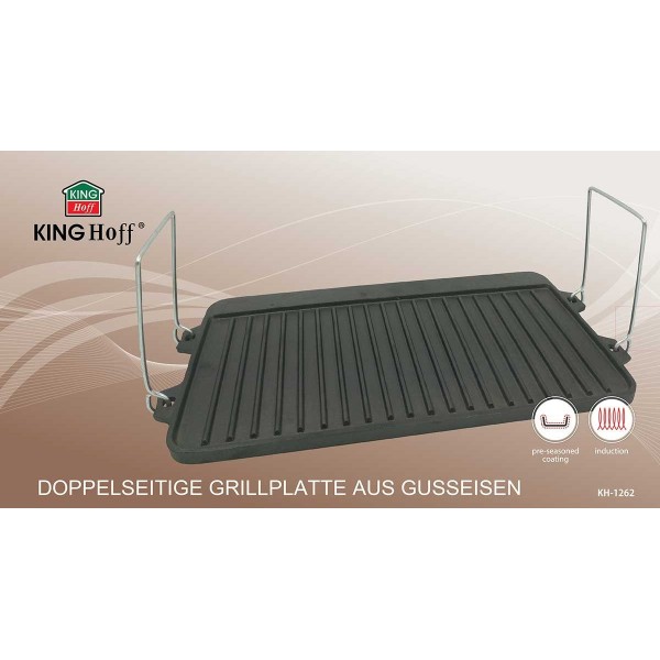 Dwustronna płyta grillowa Kinghoff KH-1262 (żeliwna)