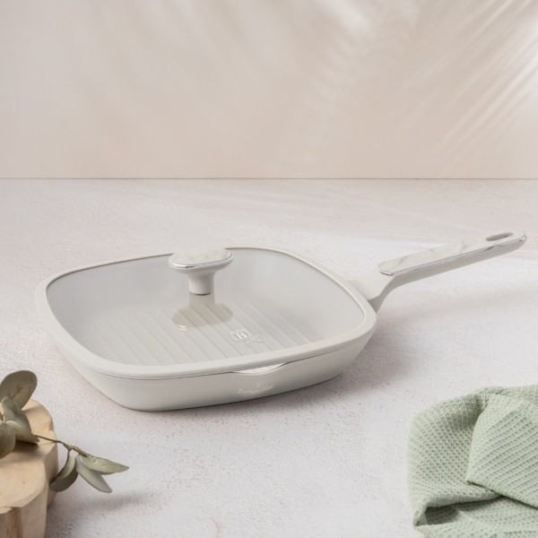 Сковорода-гриль з кришкою 28 см BerlingerHaus Sahara Marble BH-8393