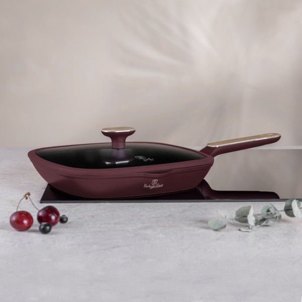 Сковорода-гриль BerlingerHaus Leonardo Nordic BH-8298 28 см з титановим покриттям та кришкою