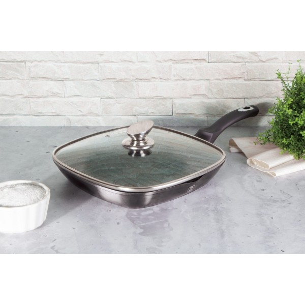 Сковорода-гриль з гранітним покриттям 28x28 см BERLINGER HAUS Carbon Pro BH-6909