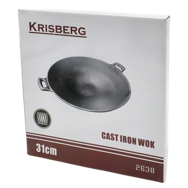 Wok żeliwny Krisberg KS-2638 (31 cm)