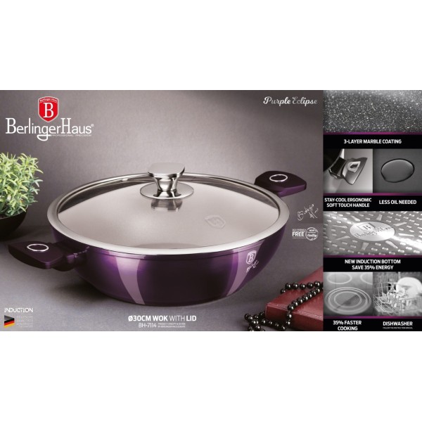 ВОК З ТИТАНОВИМ ПОКРИТТЯМ 30 СМ 4 Л BERLINGER HAUS PURPLE ECLIPS BH-7114