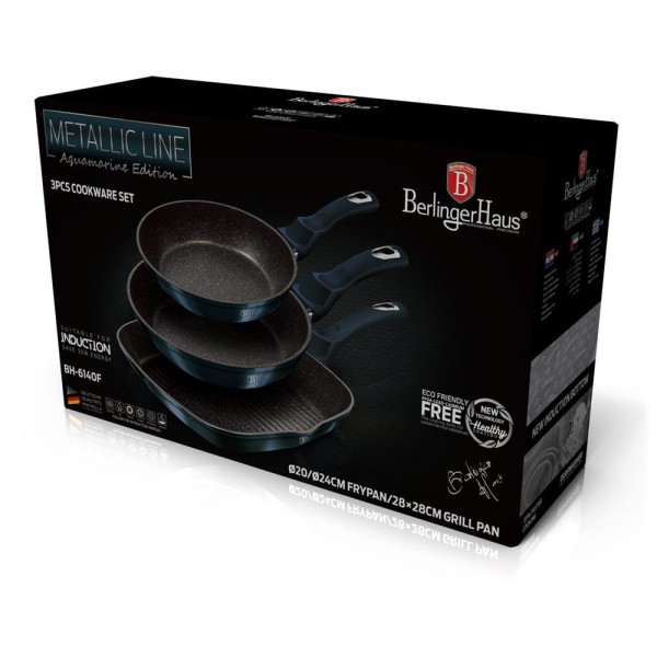Zestaw patelni Berlinger haus BH-6140 (3 szt., 20/24/28 cm)