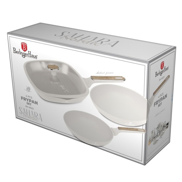 Zestaw 3 patelni Berlinger haus Sahara BH-8323 (z elementami drewna)