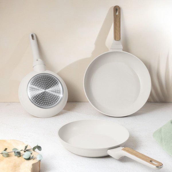 Набір із 3 сковорідок BerlingerHaus Sahara BH-8322 з дерев'яними елементами