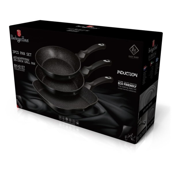 Zestaw patelni Berlinger haus BH-6157 (powłoka granitowa)