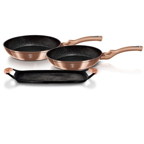 Zestaw patelni Berlinger haus BH-1669 (metallic rose gold)