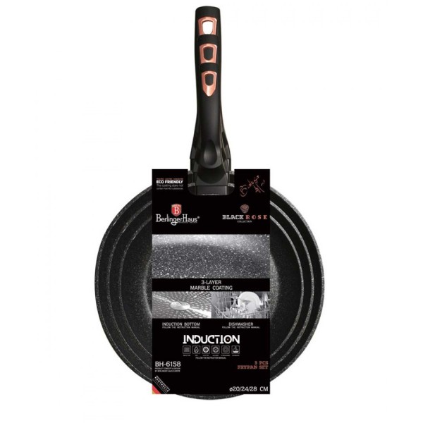 Zestaw patelni Berlinger haus BH-6158 (3 sztuki)