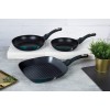 НАБІР З 3 ТИТАНОВИХ СКОВОРОДИН BERLINGER HAUS METALLIC EMERALD BH-6167
