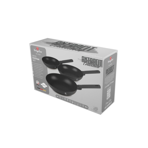 Набір із 3 сковорідок BerlingerHaus Anthracite BH-8138