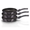НАБІР З 3 ГРАНІТНИХ СКОВОРОДИН BERLINGER HAUS BH-6903 CARBON PRO