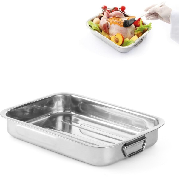 Форма для запікання з нержавіючої сталі для випікання в духовці 370x265x60 мм - Hendi 508510