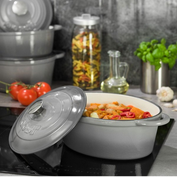 Чавунна емальована сковорода для запікання 33 см 6,2 л KINGHOFF KH-1613