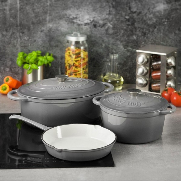 Чавунна емальована сковорода для запікання 33 см 6,2 л KINGHOFF KH-1613