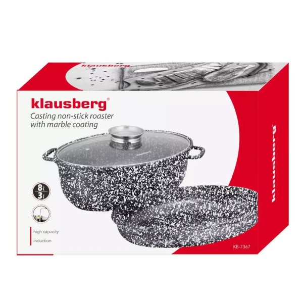 Brytfanna marmurowa Klausberg KB-7367 (8 l, 38 cm)