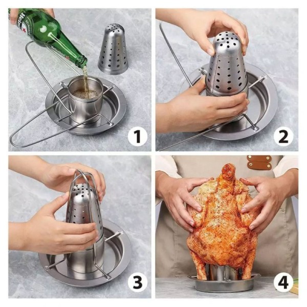 Решітка для запікання курки KINGHOFF KH-1880 з сушаром та ароматизатором