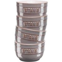 STAUB XS-MINIS Набір із 4 круглих формочок для випічки 9 см, колір античний графіт