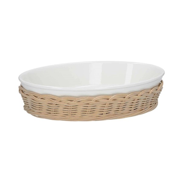 LA PORCELLANA BIANCA MIDOLLINO Плетений кошик для овальної форми для випічки 30 см