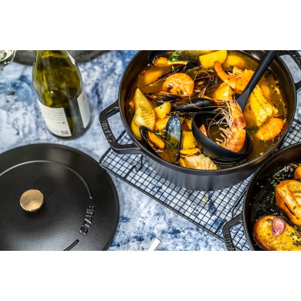 STAUB Набір з 2 горщиків + кришка 24 см чорний