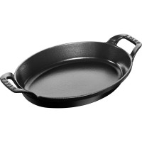 Овальна тарілка STAUB 28 x 20 см, чорна