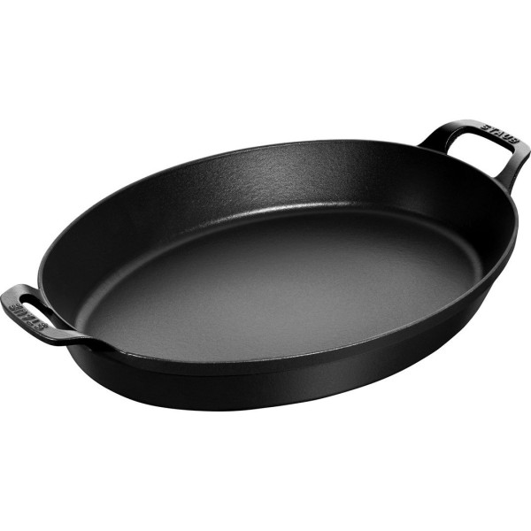 Овальна тарілка STAUB 37 x 28 см, чорна